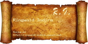 Ringwald Indira névjegykártya